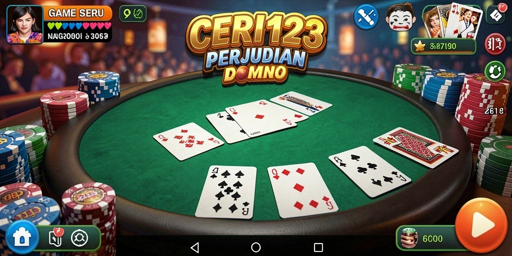 Screenshot gameplay CERI123 yang menunjukkan keseruan bermain domino.