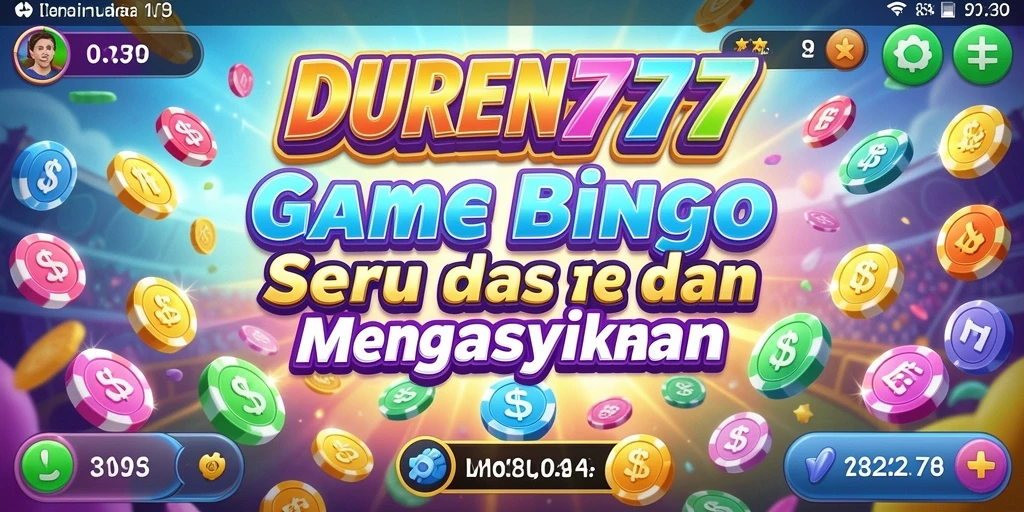 Tampilan antarmuka permainan Bingo DUREN777 yang menarik.