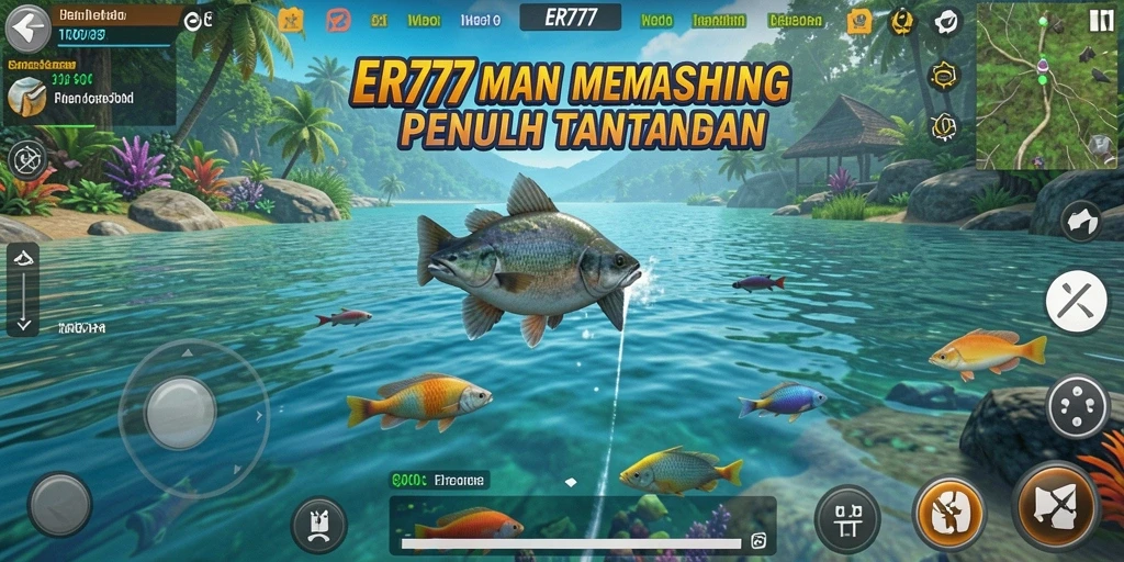 Tampilan gameplay ER777 yang menarik saat memancing.