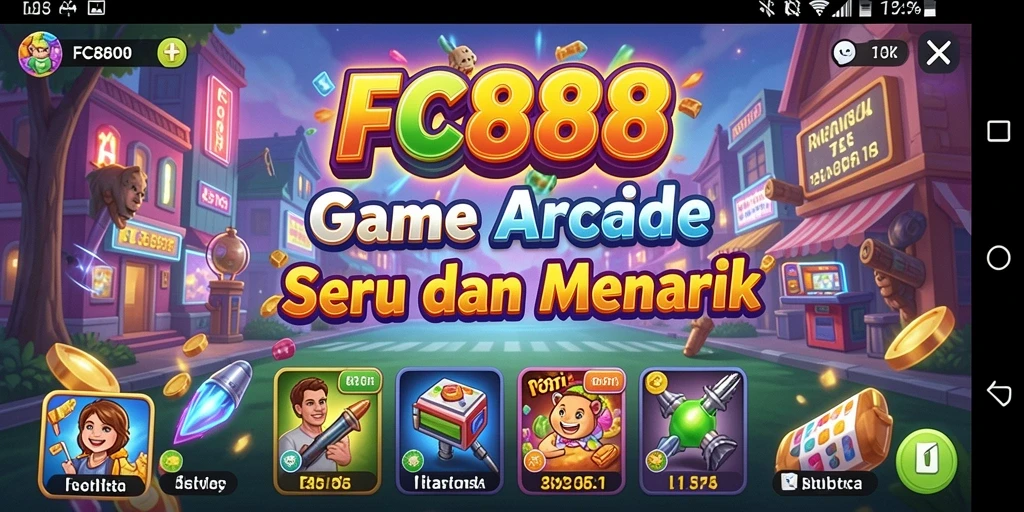 Screenshot gameplay FC888 dengan suasana arcade yang seru.