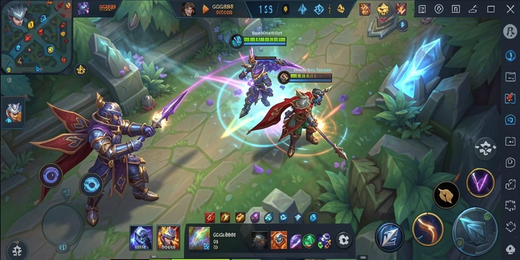 Tampilan gameplay seru dalam GGG888 dengan aksi tim yang intens.