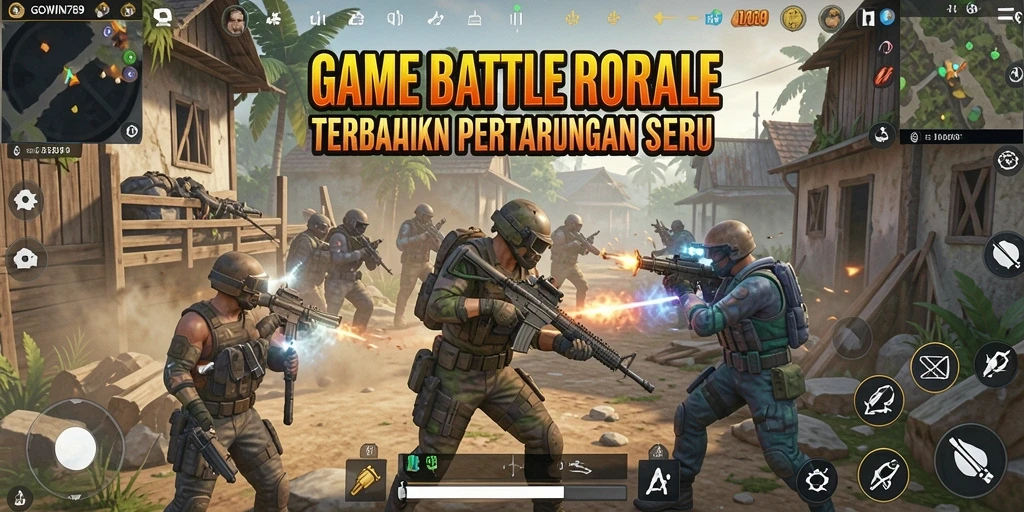 Screenshot menampilkan aksi pertempuran seru dalam GOWIN789.