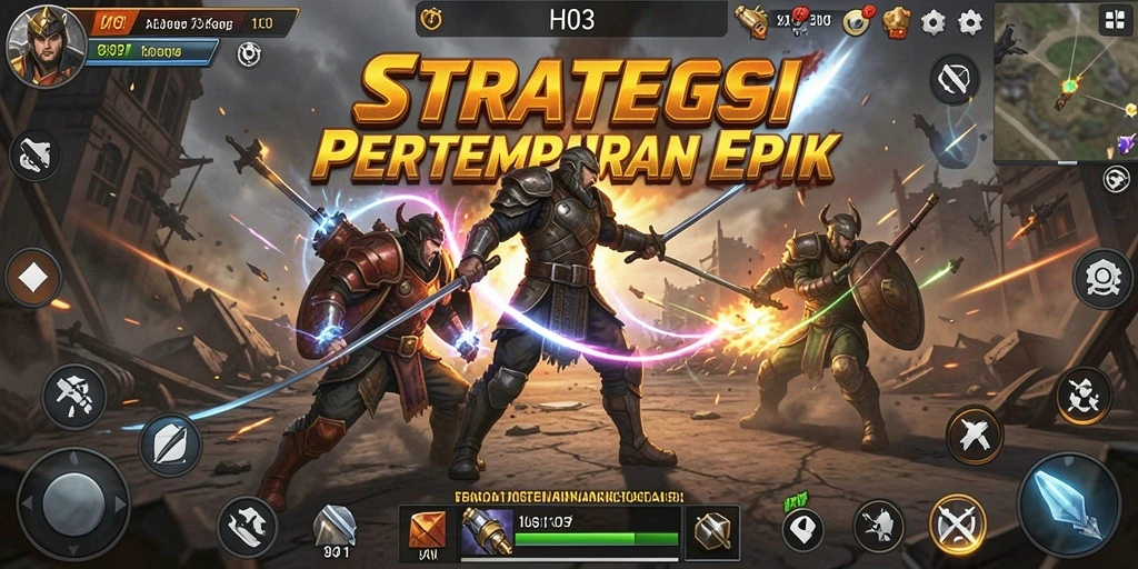 Screenshot utama H03 menampilkan aksi strategi yang seru dan mendebarkan.
