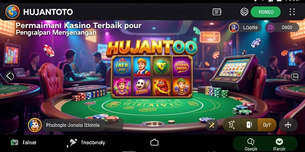 Tampilan gameplay HUJANTOTO yang mendebarkan dan interaktif.