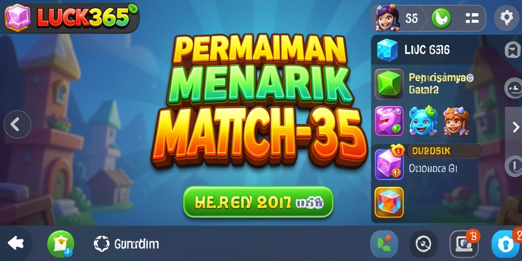 Gameplay menegangkan LUCK365 dengan grafis yang menarik dan tantangan Match-3.