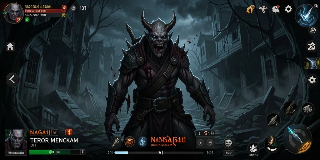 Tangkapan layar menampilkan momen menegangkan dalam gameplay NAGA11.