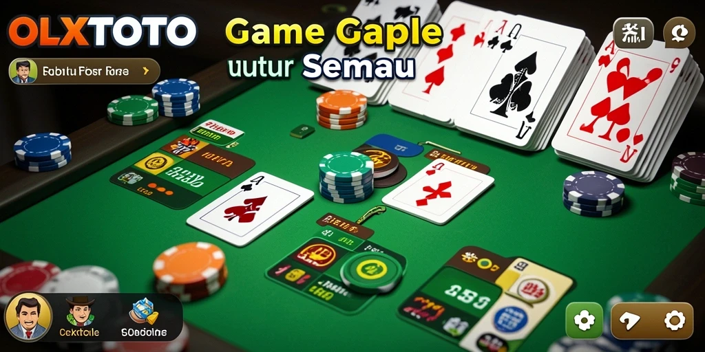 Tampilan menarik dari gameplay Gaple di OLXTOTO.