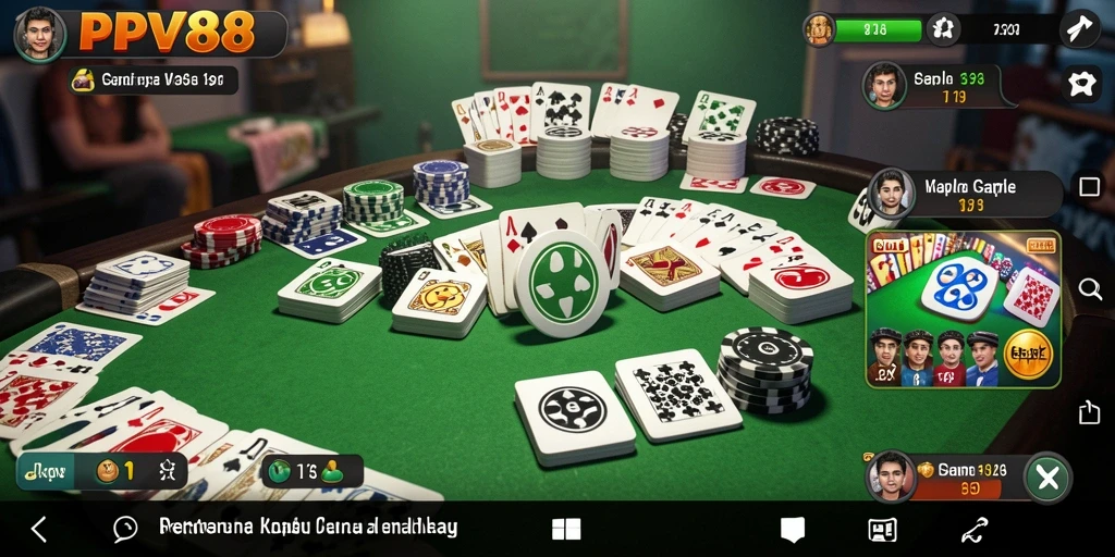 Tampilan gameplay yang menarik dalam permainana Gaple.