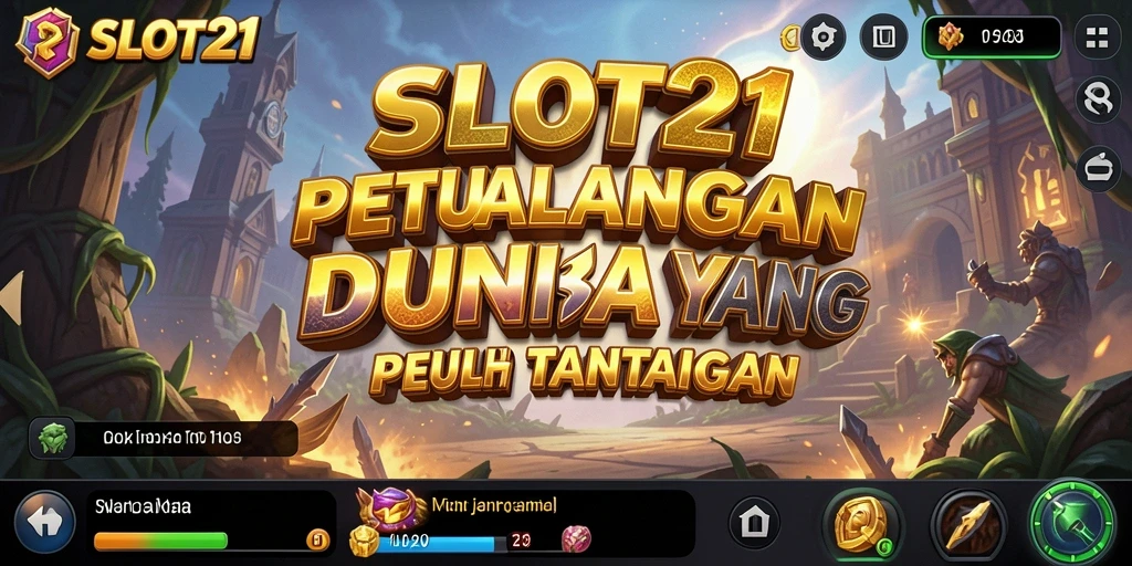 Tampilan gameplay SLOT21 yang menakjubkan saat menjelajahi dunia petualangan.