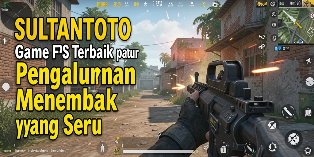 Tampilan layar utama SULTANTOTO dengan aksi tembak-menembak intens.